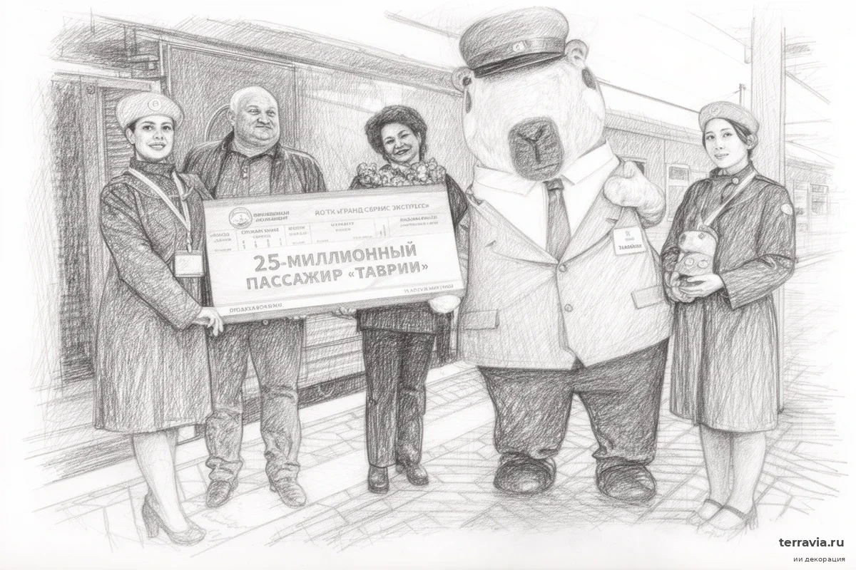 В Крым прибыл 25-миллионный пассажир «Таврии»: какой подарок ждал его на перроне